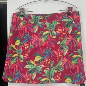 Chico's Red Tropical Skort